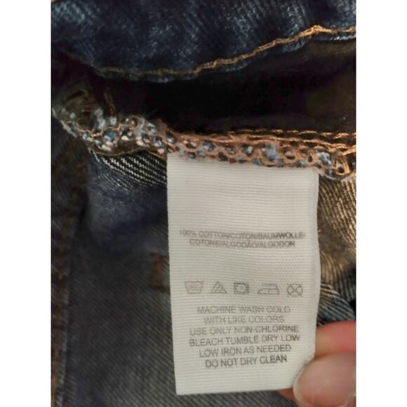 Free People Women's Blue Striped Short Shorts Size 26/US 2 Distressed - Picture 8 of 13